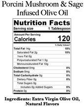 Load image into Gallery viewer, Porcini Mushroom & Sage Infused Olive Oil