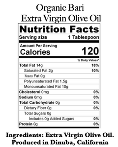 Organic Bari Extra Virgin Olive Oil